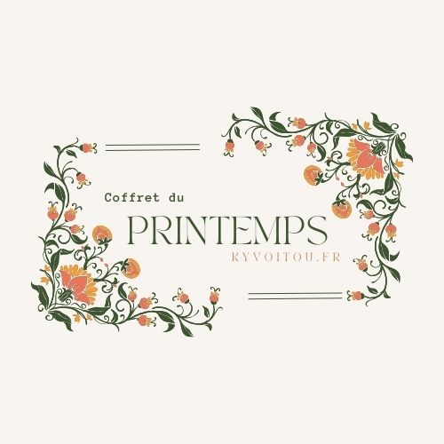 Coffret ésotérique - saison - printemps - bois naturel gravé - kyvoitou 🦋