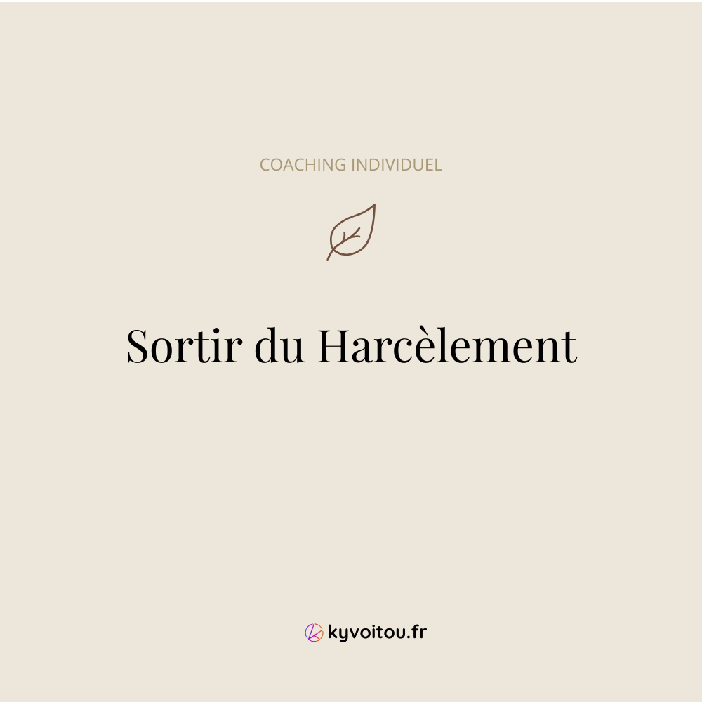 Coaching individuel - Sortir du harcèlement moral au travail - accompagnement en ligne - kyvoitou
