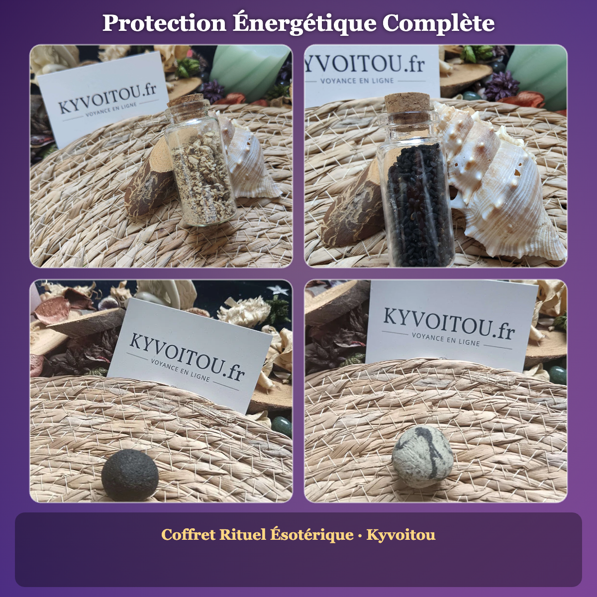 Lot Protection Énergétique Complète - Coffret Rituel Ésotérique - Dad Oud, Cinouj, Effaceurs - Kyvoitou 🧿