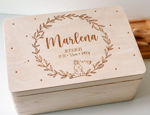 Coffret - gravure personnalisée - coffret bois naturel gravé - kyvoitou 🎀