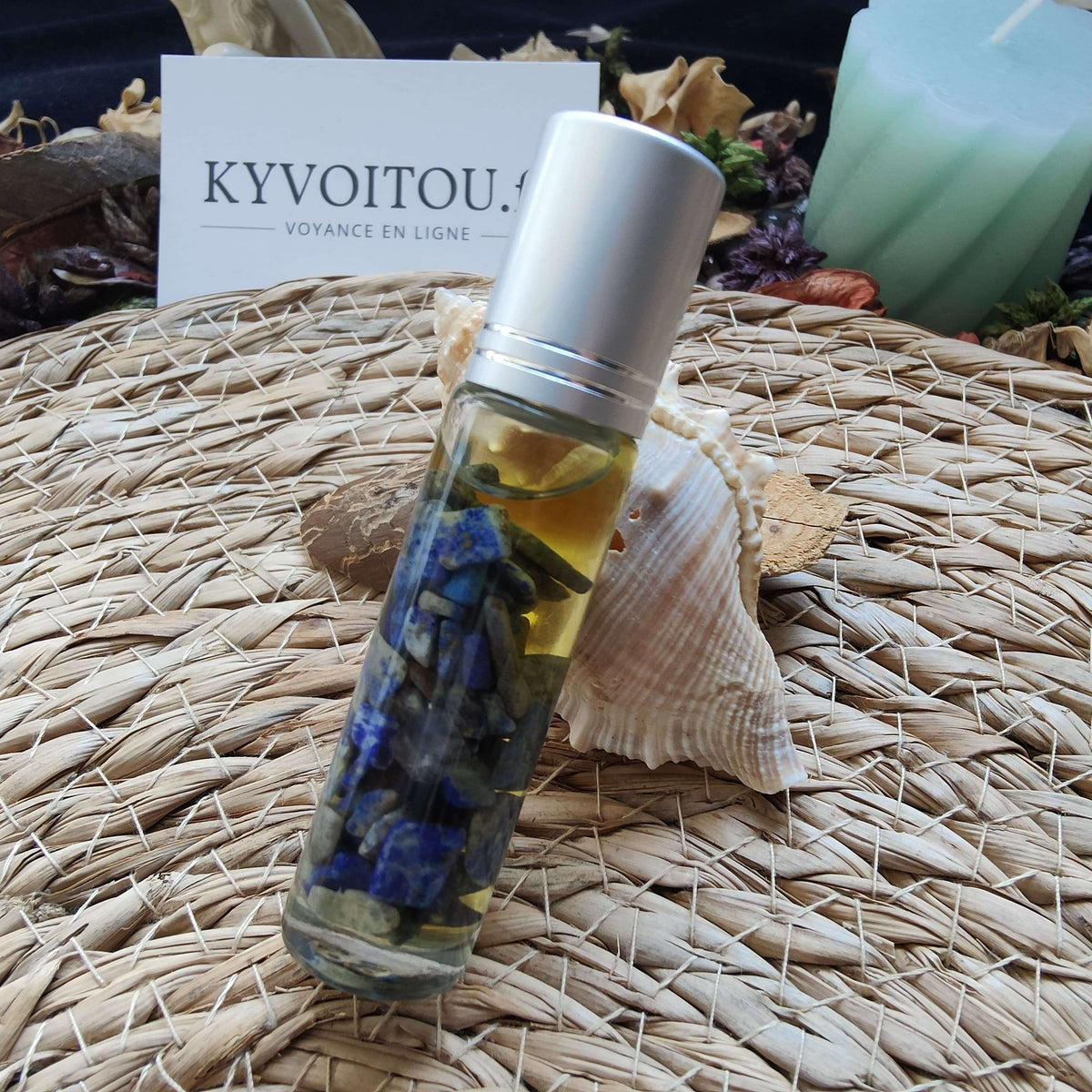 Lapis Lazuli Roll-on - harmony and intuition - third eye chakra - natural stones - jojoba oil - kyvoitou 💎
