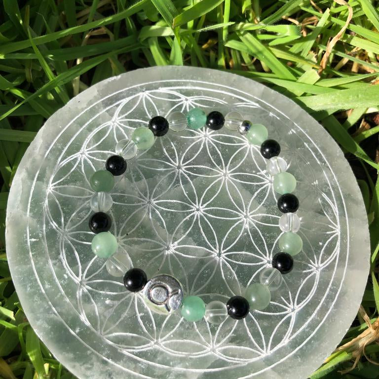 Esoteric jewelry - astrology - Taurus - natural stone bracelet - aventurine - tourmaline - rock crystal - kyvoitou 📿