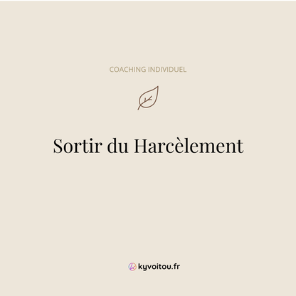 Coaching individuel - Sortir du harcèlement moral au travail - accompagnement en ligne - kyvoitou