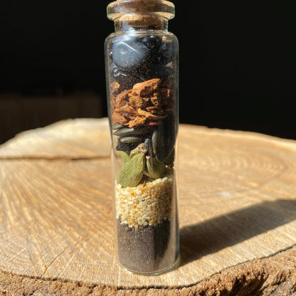 Magic vial - anchoring - natural stones - plants - kyvoitou 🌳