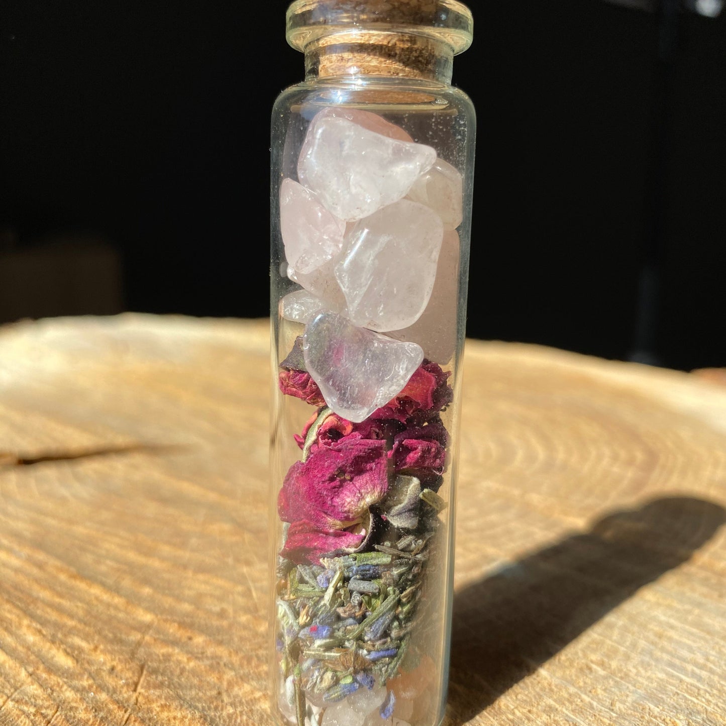 Magic vial - love - natural stones - plants - kyvoitou 💖