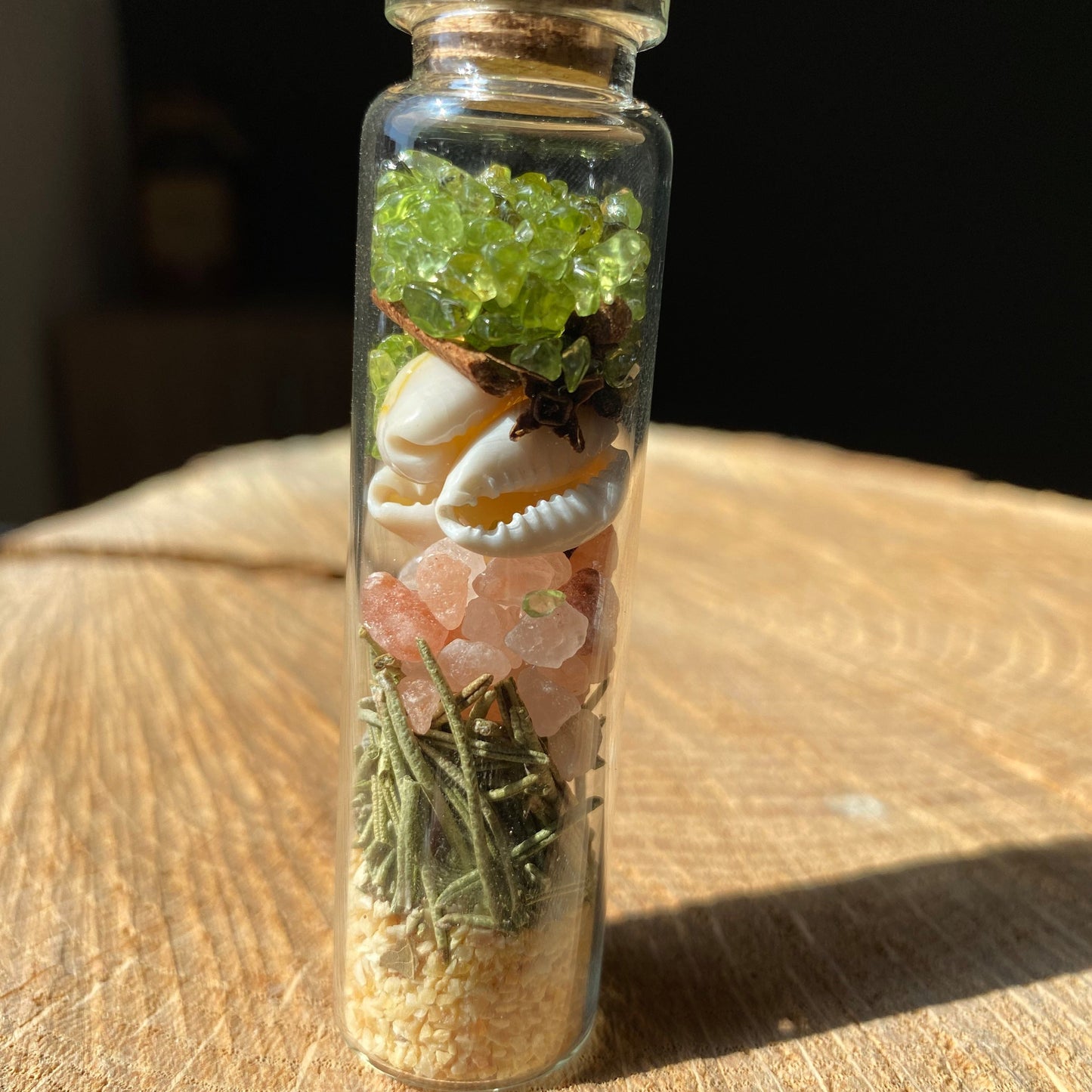 Magic vial - luck - natural stones - plants - kyvoitou 🍀