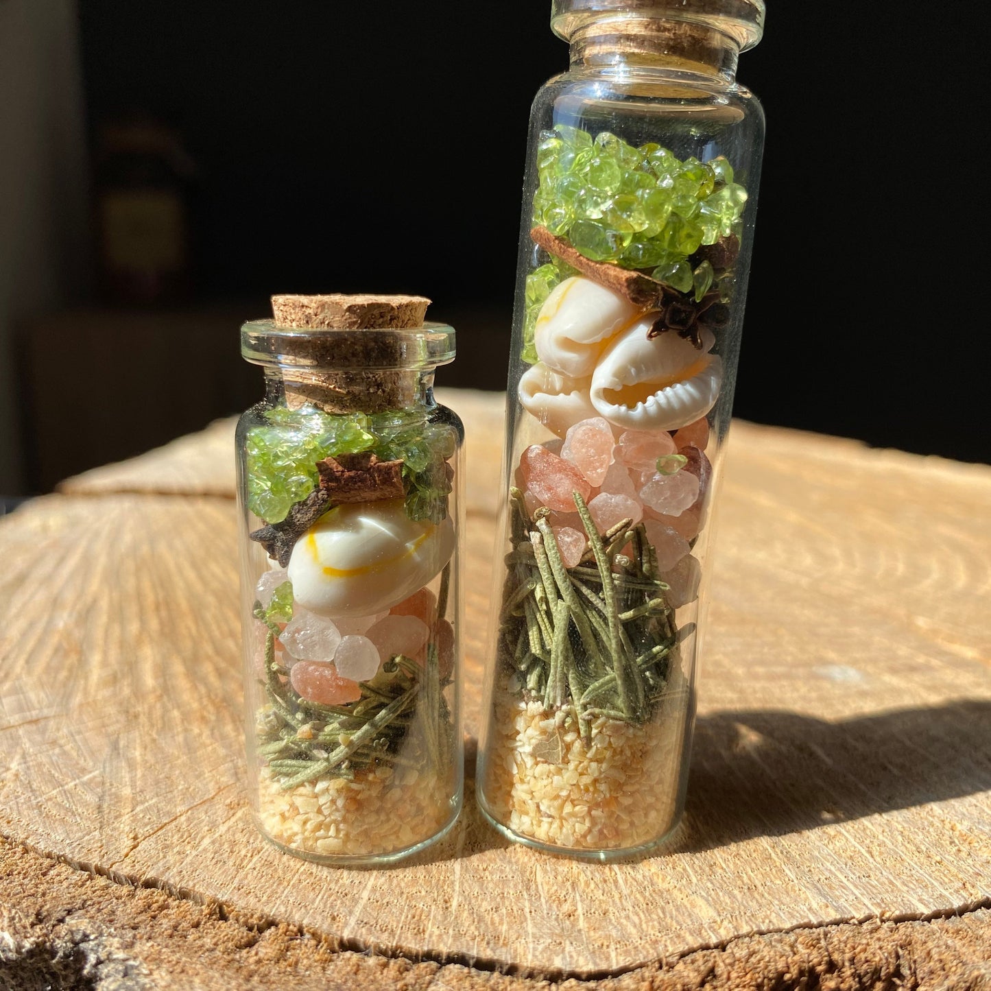 Magic vial - luck - natural stones - plants - kyvoitou 🍀