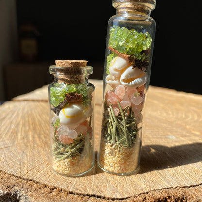 Magic vial - luck - natural stones - plants - kyvoitou 🍀