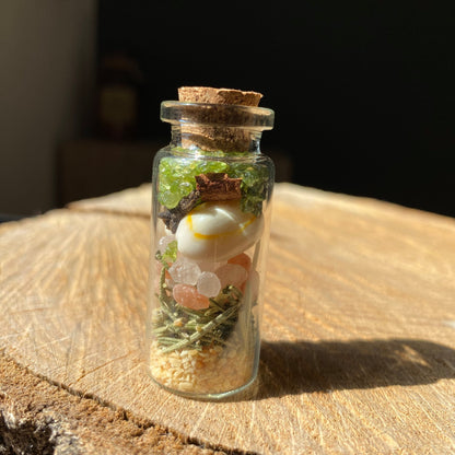 Magic vial - luck - natural stones - plants - kyvoitou 🍀