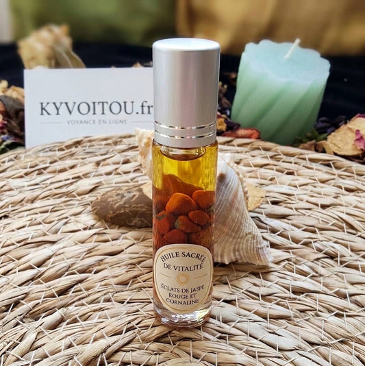 Roll-on cornaline - vitalité et créativité - chakra sacré - pierres naturelles - huile jojoba - kyvoitou 💎