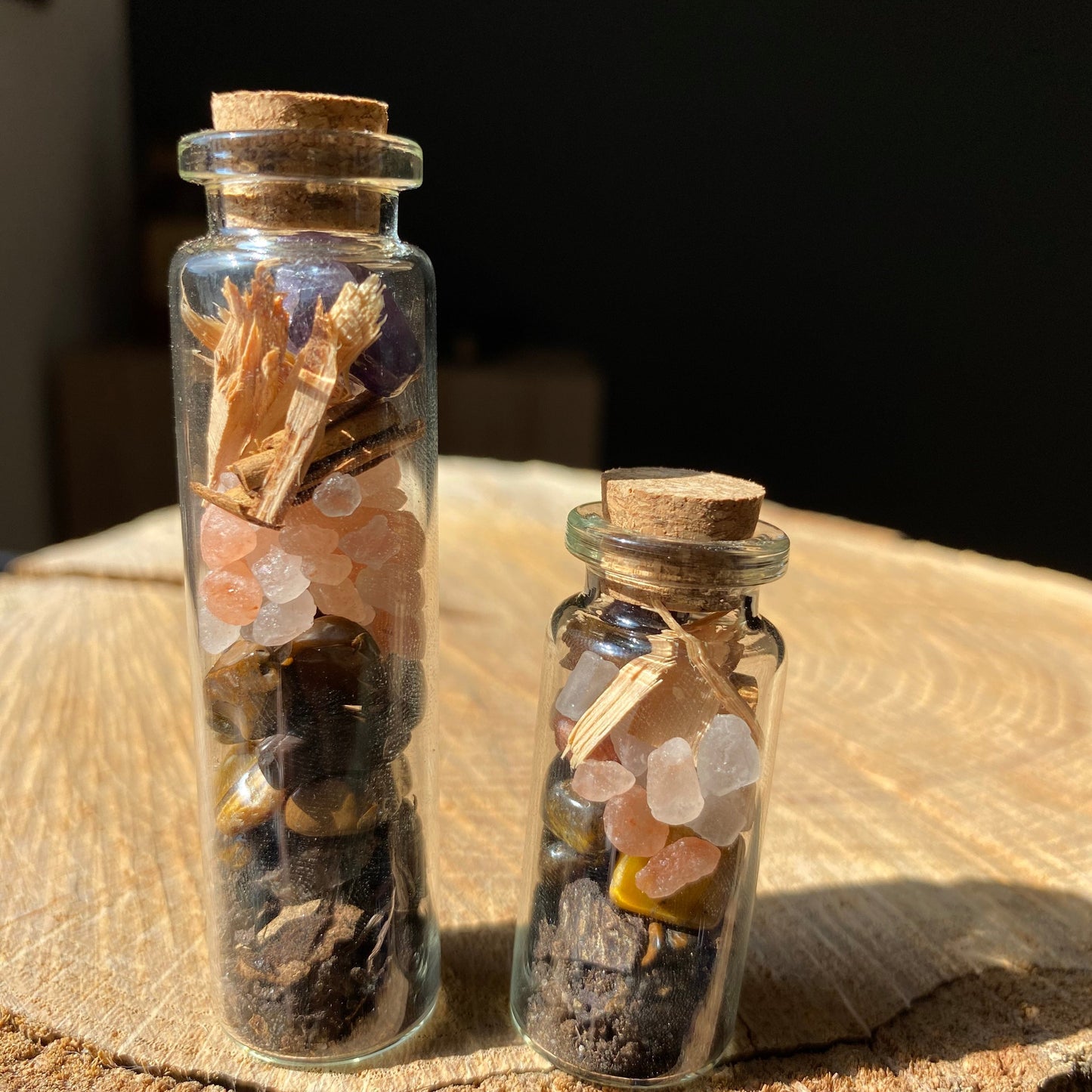 Magic vial - energy protection - natural stones - plants - kyvoitou 💚