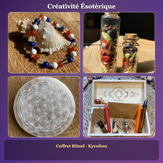 Esoteric Creativity Lot - Ritual Box - Creativity Bracelet, Vial & Flower of Life - Kyvoitou 🌈