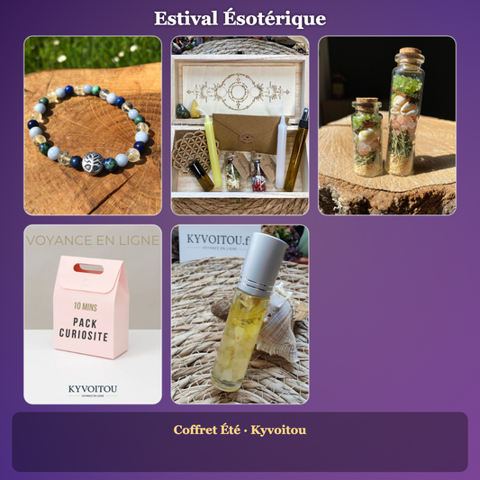 Esoteric Summer Lot - Summer Box - Personalized Bracelet, Clairvoyance & Rose Quartz Roll-on - Kyvoitou ☀️